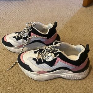 Pink and black Steve Madden sneakers